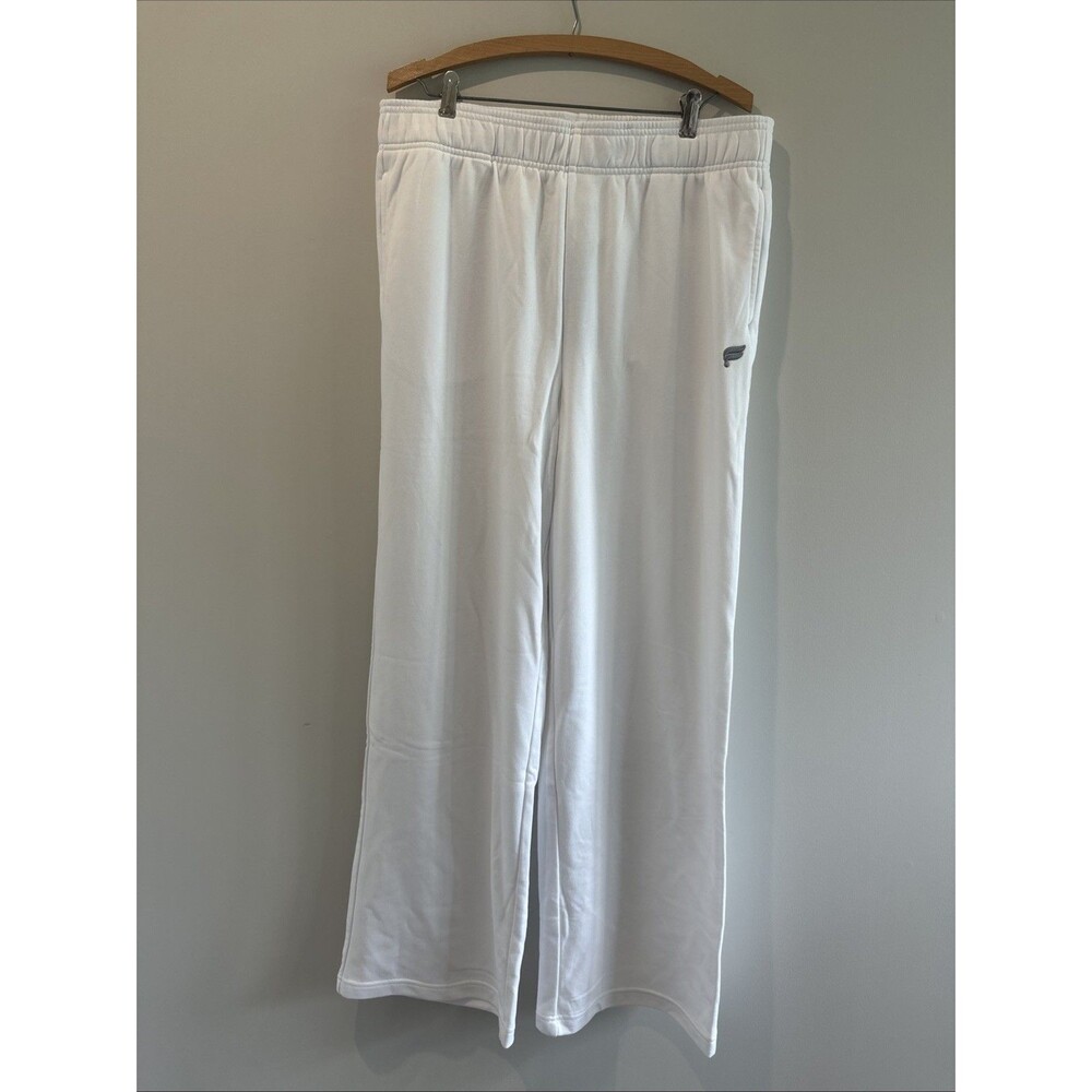 NWT Fabletics XL Tall White Sweatpants Wide Leg Clean Girl Lounge Comfy Pull On